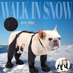 Dog Suspender Booties,Dog Paw Boot Leggings Anti-Slip,Dog Rain Boots Waterproof Winter Snow Boots,Dog Paw Boot Leggings for Winter,Adjustable Suspender Boots for Winter Snow Hiking Raining