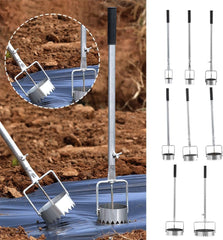 Bulb Planter Mulch Film Hole Puncher, Mulch Film Hole Puncher, Adjustable Bulb Planter & Sod Remover Tool, Stainless Steel Hand Plantation Tool, Various Apertures Available Plant Hole Digging Tool