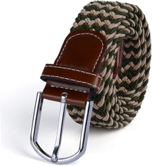 Elastic Braided Belt Men Men's Belt Braid Belt Elastic Braided Belt for Women Black