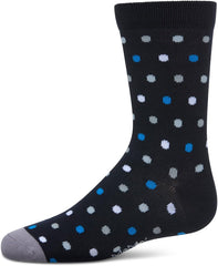 MeMoi Boys Colorful Dot-Patterned Cotton-Rich Crew Sock