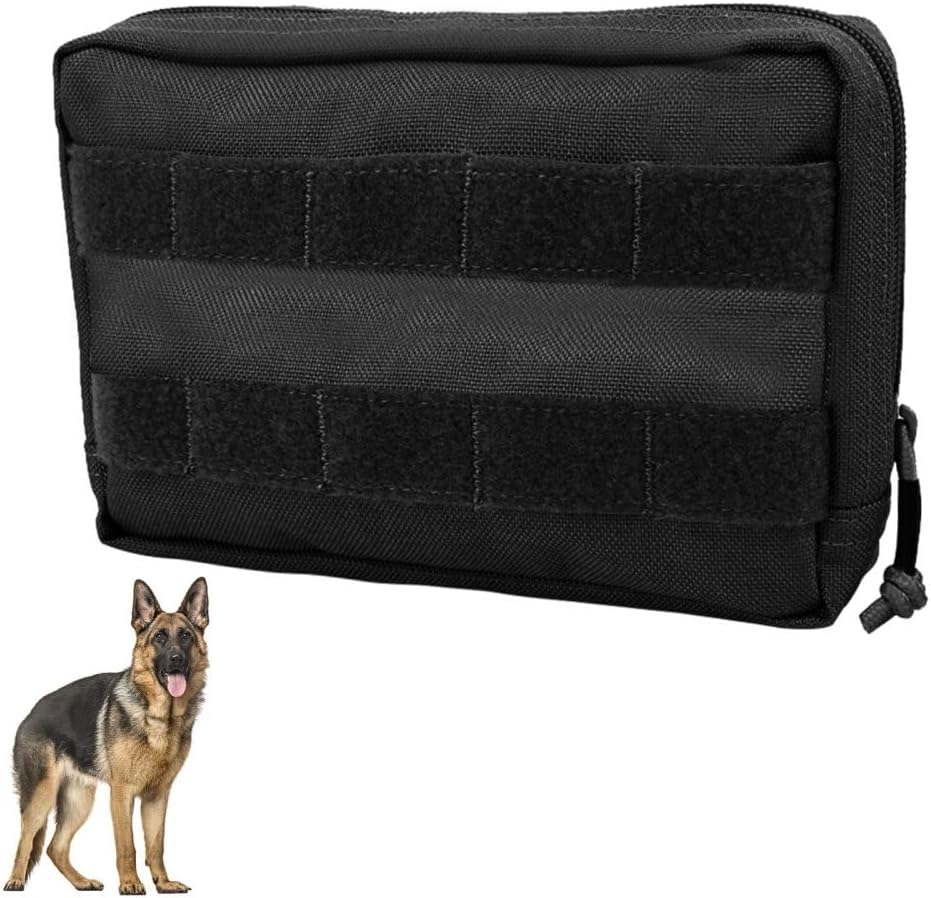 Dog Harness Bag, 1000D Nylon Dog Vest Molle Pouch Lightweight Pet Saddle Backpack for Doggies Puppy Walking Training Hiking