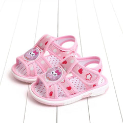 Baby Girl Sandals Cartoon Closed-Toe Anti-Slip Premium Rubber Sole Toddler Boys Lightweight First Walkers Shoes
