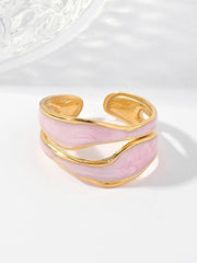 Hollow Out Cuff Ring Elegant Women's Fashion Jewelry Gift for Party Daily Wear