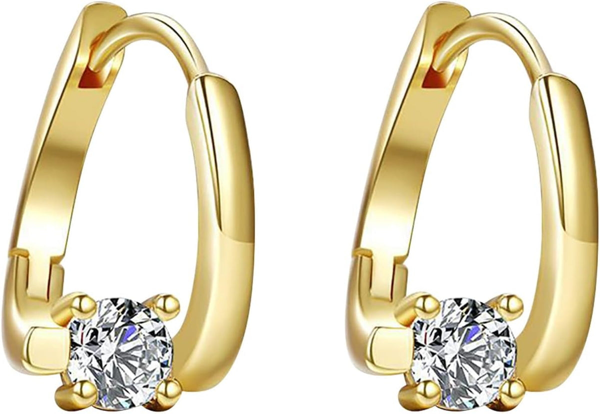 925 Sterling Silver Hoop Earrings for Women 2025 Hypoallergenic Cubic Zircon Dangle Earrings Jewelry Valentines Gifts for her