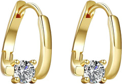 925 Sterling Silver Hoop Earrings for Women 2025 Hypoallergenic Cubic Zircon Dangle Earrings Jewelry Valentines Gifts for her