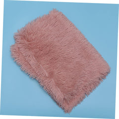 Happyyami 1pc Comfortable Plush Pet Blanket for Dogs Cats Light Grey Warm Mat for Pets for Beds Crates Soft Fleece Material
