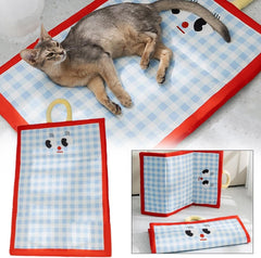 Cat Dog Cooling Mat,Reusable Dog Cooling Mat,Waterproof Pet Cool Cat Cooling Mat Bed Large Pad,Non-Toxic Gel Self Cooling Pad for Dogs Cats in Hot Summer,Easy-Fold Pet Cool Mat for Home Travel