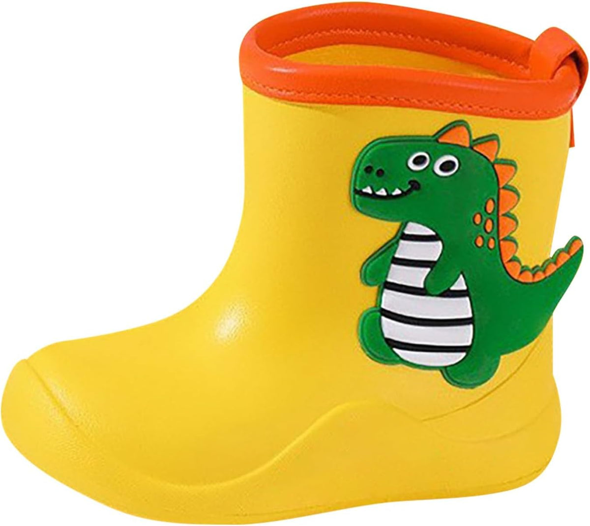 Toddler Cartoon Dinosaur Waterproof PVC Rain Boots Boys Girls Kids Non Slip Rubber Softy Rubber Rainy Shoes