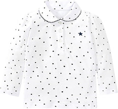 Children's Boy Long Sleeve 𝗣𝗼𝗹𝗼 Solid Color Button T-Shirts Tops Toddler Spring Sweatshirt Pullover Clothing