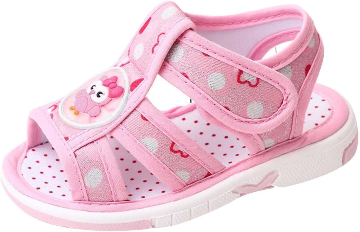 Baby Girl Sandals Cartoon Closed-Toe Anti-Slip Premium Rubber Sole Toddler Boys Lightweight First Walkers Shoes