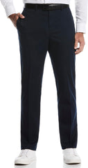 Savane Men's Geo Khaki Chino Pants with Flat Front and Expandable Waistband (Available in Big & Tall)