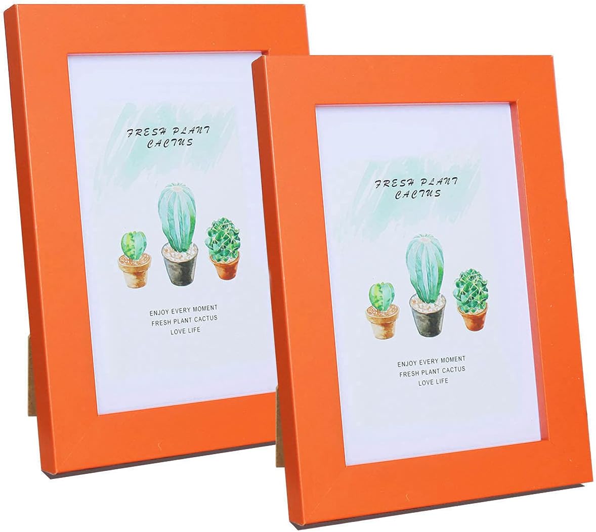 Picture Frame for 4x6 inch Photo MDF Photo Frame for Tabletop and Wall Orange 2Pack