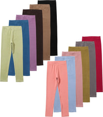 12 Pack Girls Leggings Multipack Pants for Kids Soft Comfortable Leggings High Waisted Kids Yoga Pants