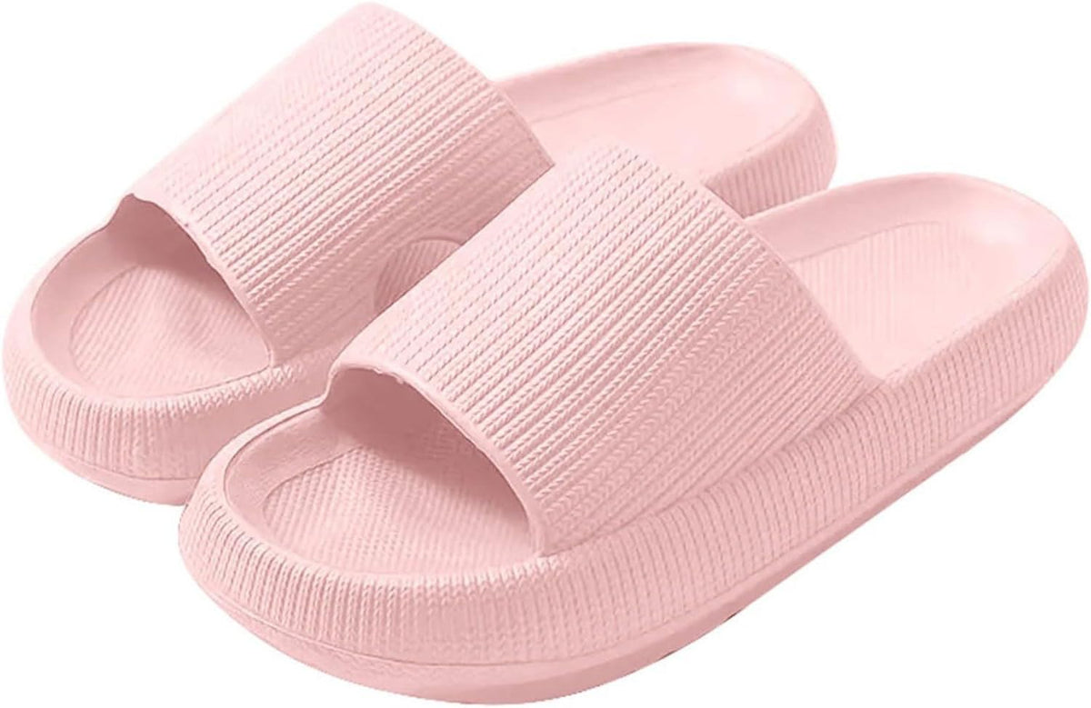 Cloud Slippers Sandals Indoor House Slippers Shower Shoes for Women Men Bathroom Comfort Soft Lightweight Non-Slip Thick Sole Easy to Clean Slipper Foot Pain Relief Beach Shoes with Low Arch Support