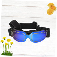 Angoily 2pcs Doggy Sunglasses Pet Glasses for Breeds and Frame Comfortable Lining Belt Party Prop Glasses
