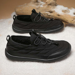 HYDLONGR Men's Women's Lightweight Waterproof Upper Plush Lining Winter Warm Snow Boots Slip On Outdoor Winter Slip Anti-Slip Ankle Boots