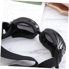 Angoily 2pcs Dog Sunglasses for Uv and Eye Wear Safety with Strap for Pets Black for Outdoor Activities