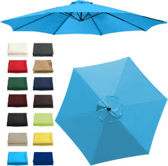 Canopy Cover - Patio Umbrella Replacement Canopy - 200cm/2.7m/300cm | 6 Arms/8 Arms - Sun Umbrella Replacement Cloth Cantilever Parasol Top Fabric Cover Sunshade Cloth(Top color,6 ribs-200cm(6.5ft))
