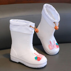 Kids Rain Boots for Boys Girls Waterproof Cute Rabbit Rain Shoes Toddler Rain Boots Non Slip Rubber Boots