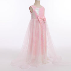 Girls Sequin Dress Sleeveless Princess Birthday Dress Graduation Wedding Party Formal Pageant Dresses for Girls