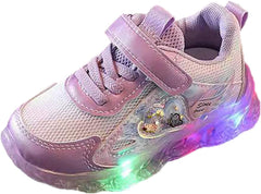 Light Up Shoes for Girls, Toddler Cute Fashion Flashing Running Athletic Sneakers Cute Wedge Sneaker for Girls