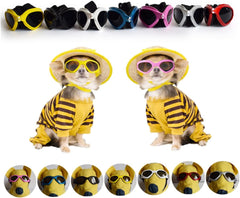2pcs Dog Goggles Breed Fashion Sunglasses for Dogs Pet Accessories Uv Windproof Water Resistant