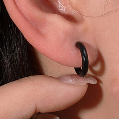 10PCS Resin Hoop Earring for Women Simple Lightweight Earrings for Beginners Ear Clips Fashion Jewelry Gifts,1.4cm