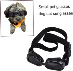 DOITOOL 2pcs Dog Sunglasses with Uv for Pets Strap for Dogs and Cats Sturdy Frames and Wider Nose Bridge for Outdoor Activities Black
