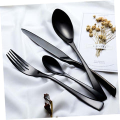 Ciieeo Stainless Steel Black Table Fork Western Cutlery for Dinner for Home Restaurant and Office Use for Meat and Steak Serving