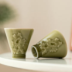 35Ml/1oz relief hat home master cup, ceramic tea drinking office kung fu tea set - cups and saucers