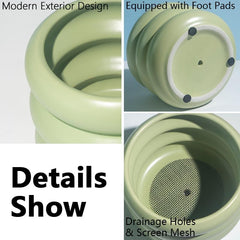 4.7 Inch Modern Plant Pot White Ceramic Glaze Succulent Planters for Indoor Unique Pots, Planter with Drainage Holes Small Bubble Porcelain for Herb Snake Plants