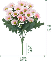 Artificial Plants Flowers, Small Chrysanthemum Faux Fall Flower Decor, Home Decoration for Potted Planter, Garlands, Pathways, Living Room, Bathroom, Basket, Kitchen, Driveway, Seasonal Autumn