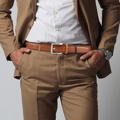 DOOPAI Mens Dress Belt - Genuine Leather Dress Belts For Men,Casual Suit Jeans Belt-Single Prong Buckle black belt