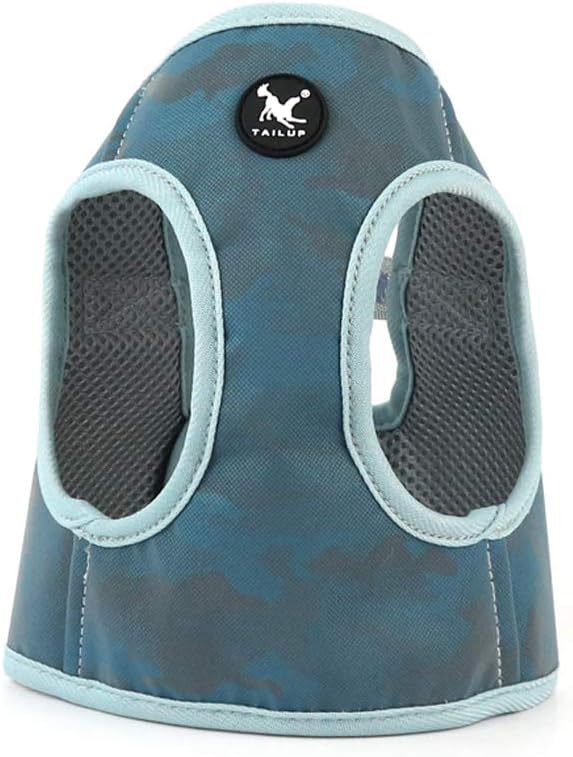 Pet Harness and Leash Set Adjustable Dog Reflective Vest Harness for Puppy Small Medium Dog (M, Blue)