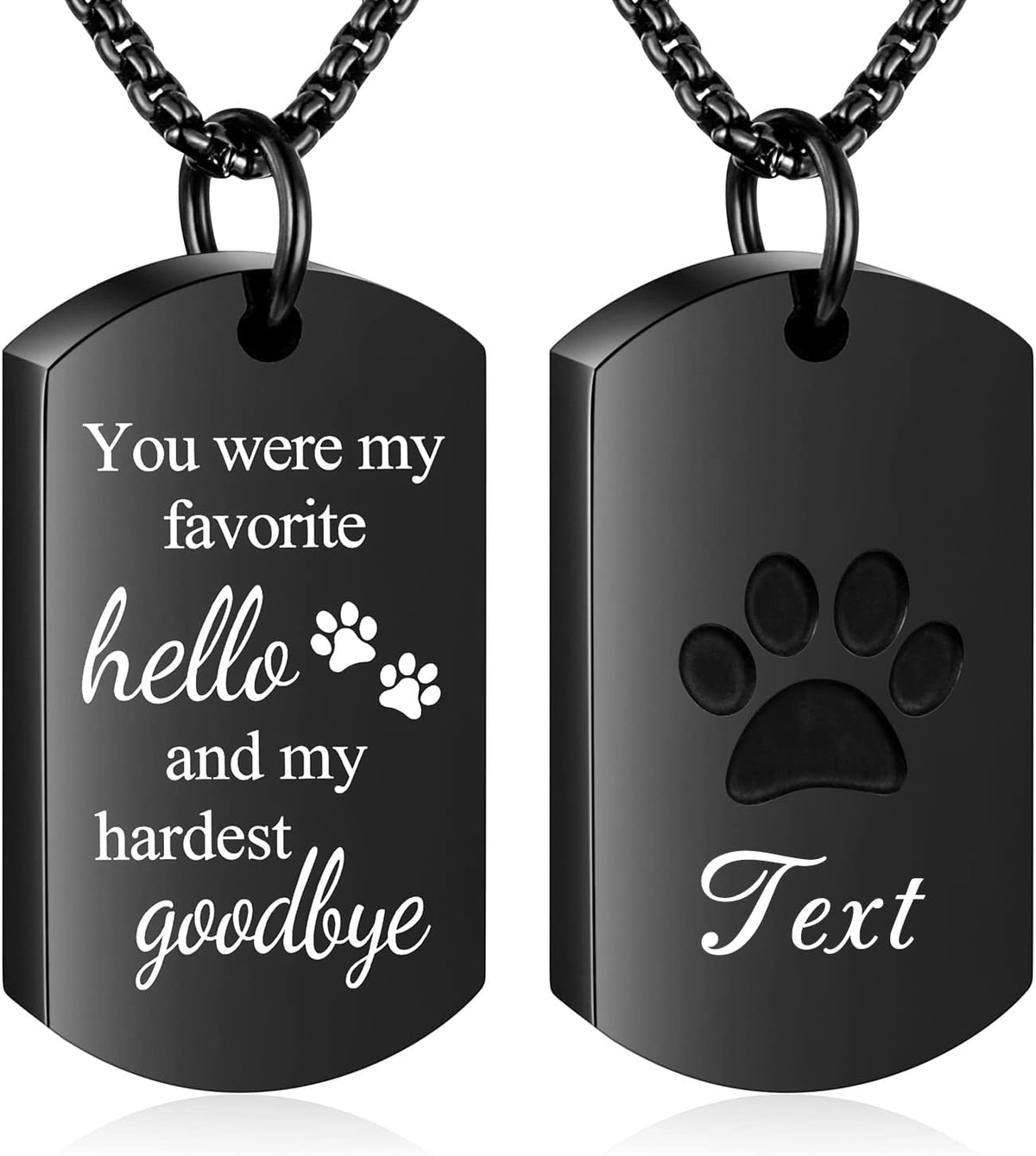abooxiu Cremation Jewelry for Ashes Urn Necklace for Ashes Memorial Dog Ashes Necklace Cremation Necklace Pet Keepsake Necklace Pawprint Ashes Holde Necklace
