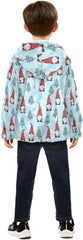 Christmas Tree Gnomes Toddler Boys Zip up Hoodie Lightweight Warm Fleece Jacket 3T