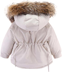 Girls Snowsuit Hooded Down Coat Jacket and Snow Pants Zipper Casual Coat Thick Warm Winter Outerwear Clothes Coats