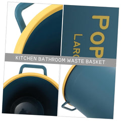 Vaguelly Garbage Recycling Container Trash Can Material Mouth Easy to Use Home Office Decor