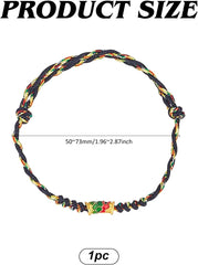 1Pcs Cotton Thread Bracelets, Enamel Koi Lucky Charm Bracelets for Women Personalized Jewelry, 0.15~0.4cm