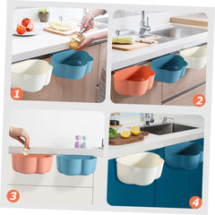 3pcs Trash Can Hanging Trash Can for Kitchen Garbage Bin Under Sink Small and Portable Modern Style