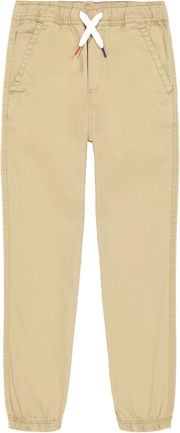 Tommy Hilfiger Boys' Clark Stretch Twill Jogger Pant, Drawstring Closure