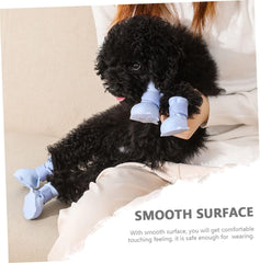 POPETPOP 4pcs Dog Rain Boots Slip Puppy Rain Shoes Outdoor Dog Boots for Winter