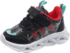 Childrens Glitter Sneakers Basketball Sport Running High Top Glitter Shoes Kids Boys Flat Non Slip Breathable Shoes