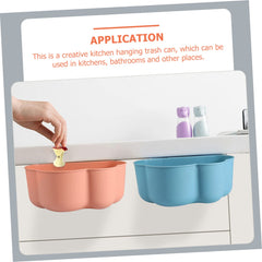 3pcs Pink Kitchen Hanging Trash Can Small Garbage Bin Under Sink Garbage Cans for Kitchen