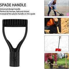 32mm Inner Diameter Plastic Spade Handle Shovel D Grip Handle Good Hand Protect Garden Accessories for Snow Shovel Digging Raking Tools (Orange)