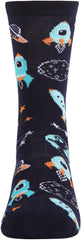 MeMoi Boys' Rocket Ship Rayon from Rayon Crew Socks
