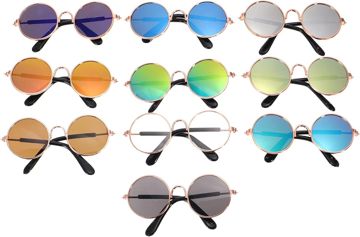 Trendy Sunglasses Dog Supplies 10Pcs Pet Sunglasses Dog Puppy Cat Costume Accessories Photo Taking Props Summer Dress