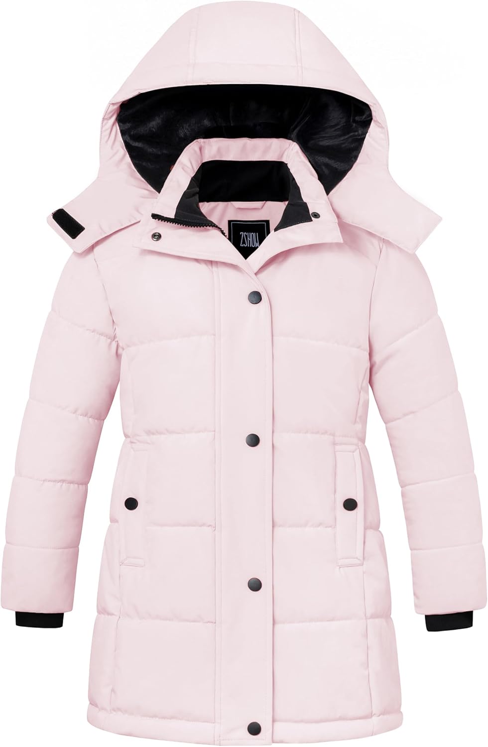 ZSHOW Girl's Winter Coats Hooded Outerwear Puffer Jacket Waterproof Warm Long Parka