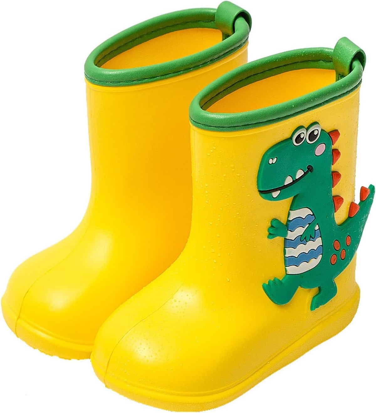 Boy's Dinosaur Rain Boot Non Slip Kids Rain Boots Easy-On Lightweight Waterproof Rainboots Toddler Boys Rain Boots