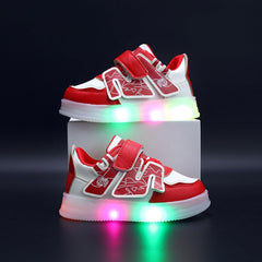 IWIHMIV Toddler Girl Tennis Shoes Toddler Slip On Shoes Light Up Sneakers Girls Athletic Running Sports Sneakers for Toddler